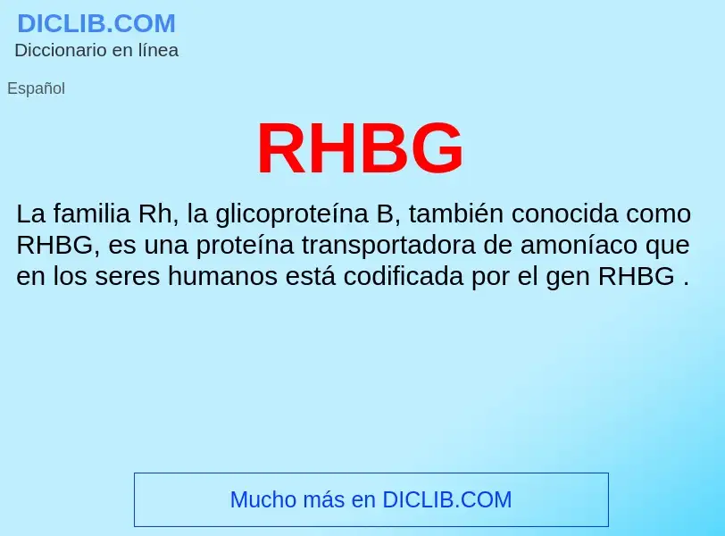 Wat is RHBG - definition