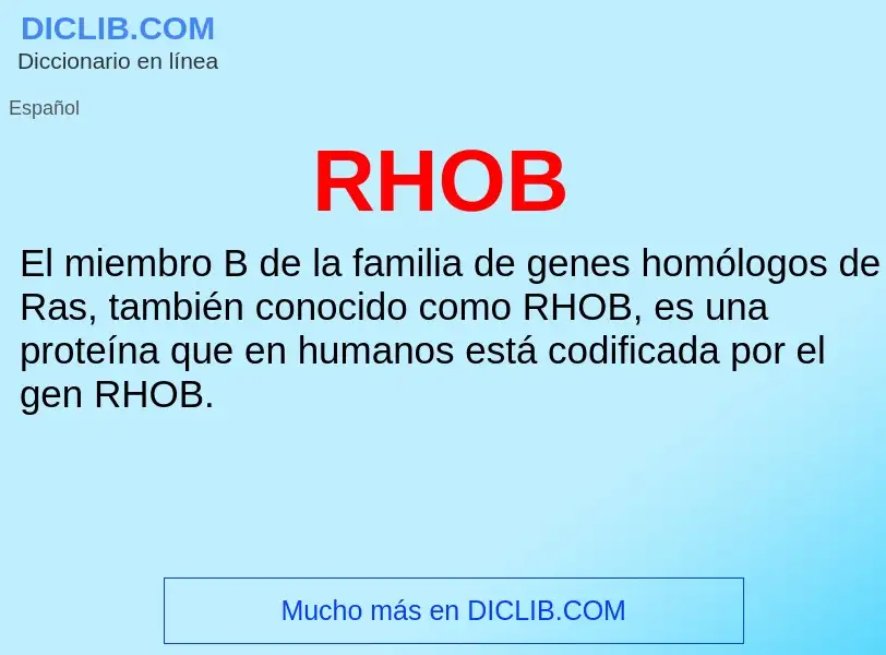 ¿Qué es RHOB? - significado y definición