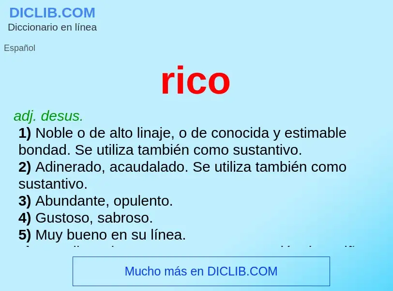 ¿Qué es rico? - significado y definición