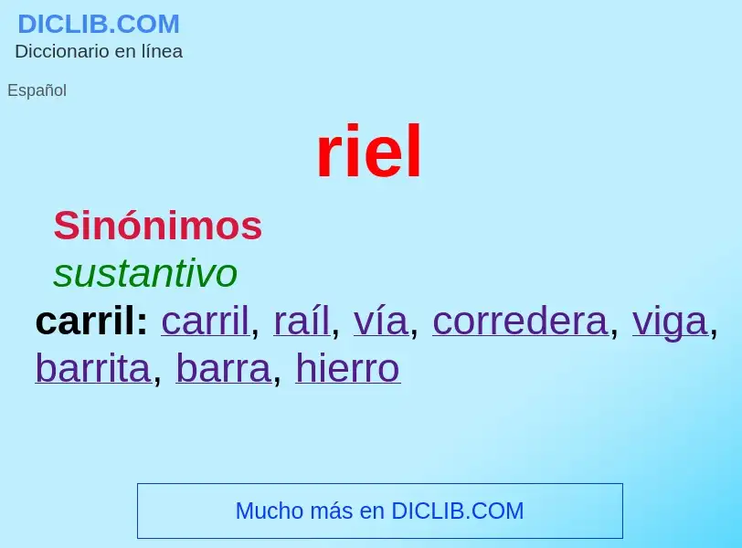 Was ist riel - Definition