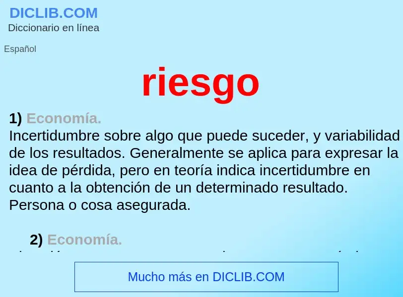 Wat is riesgo - definition