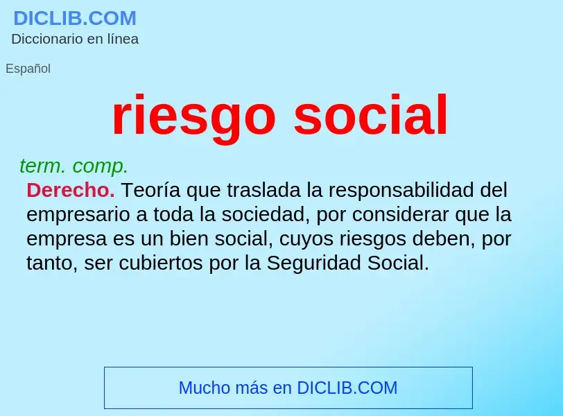 Che cos'è riesgo social - definizione