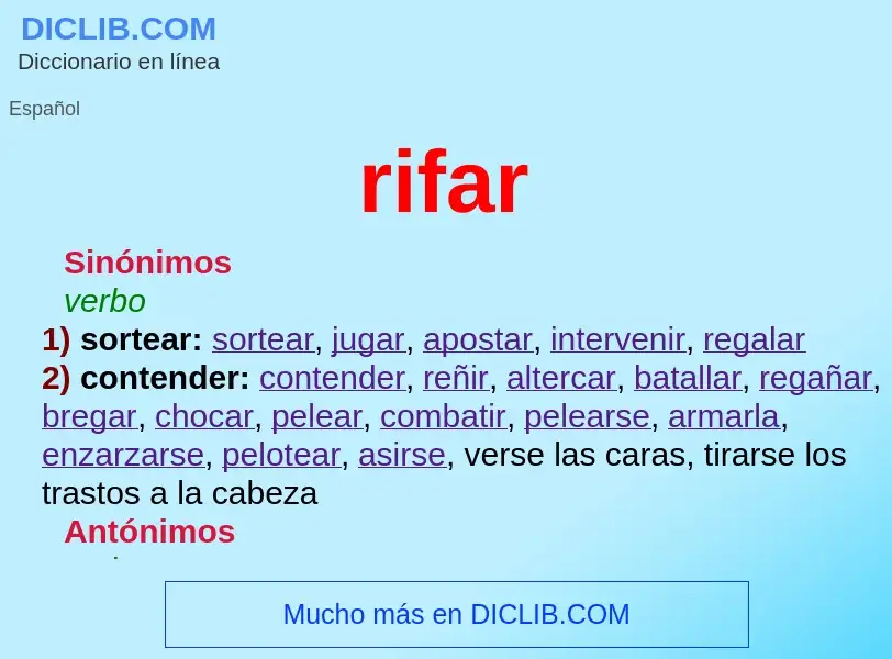 What is rifar - definition