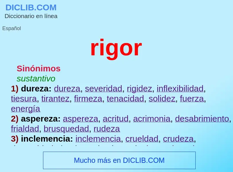 What is rigor - definition