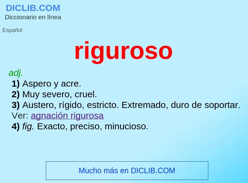 What is riguroso - definition