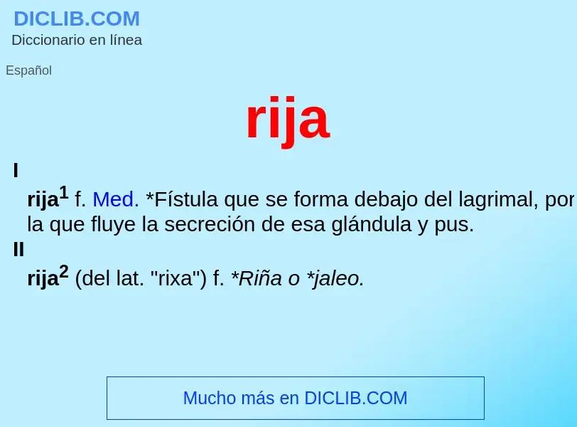 What is rija - meaning and definition