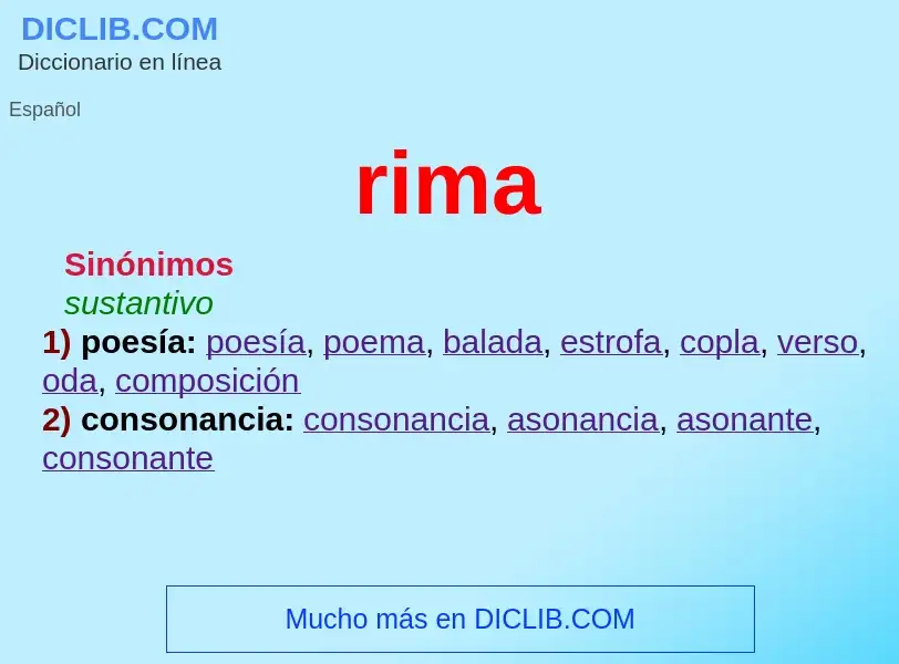 Wat is rima - definition