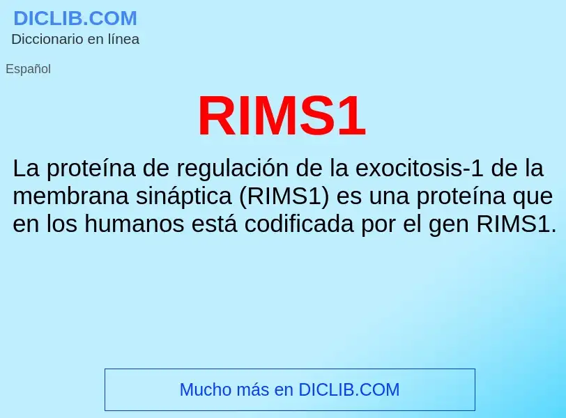 Wat is RIMS1 - definition