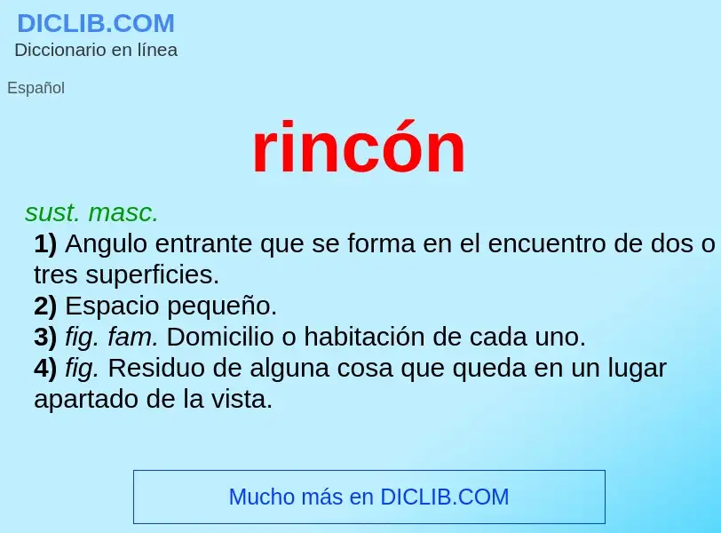 Was ist rincón - Definition