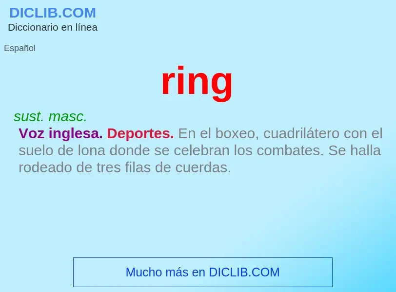 Che cos'è ring - definizione