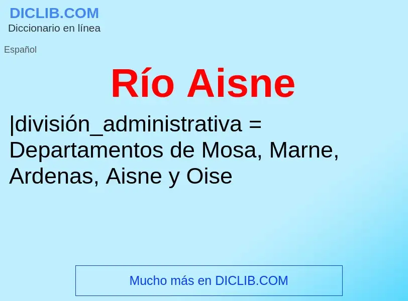 Wat is Río Aisne - definition