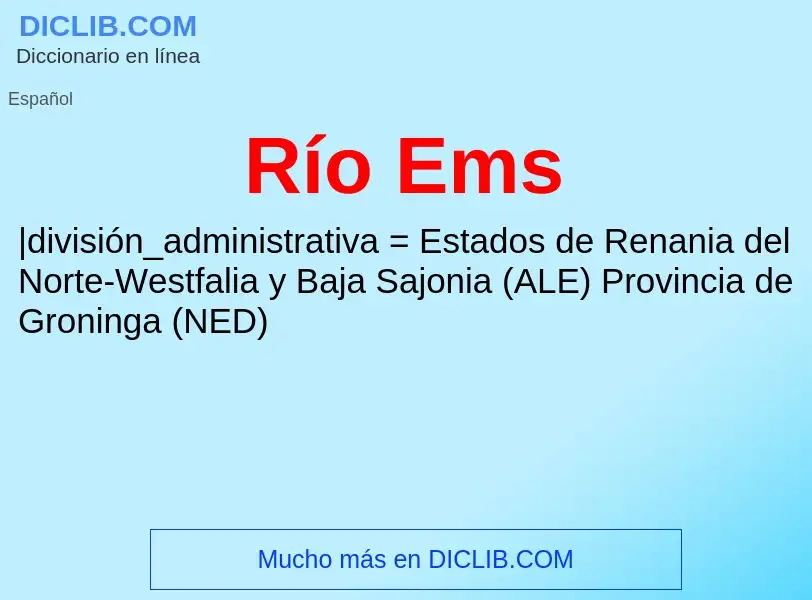 What is Río Ems - definition