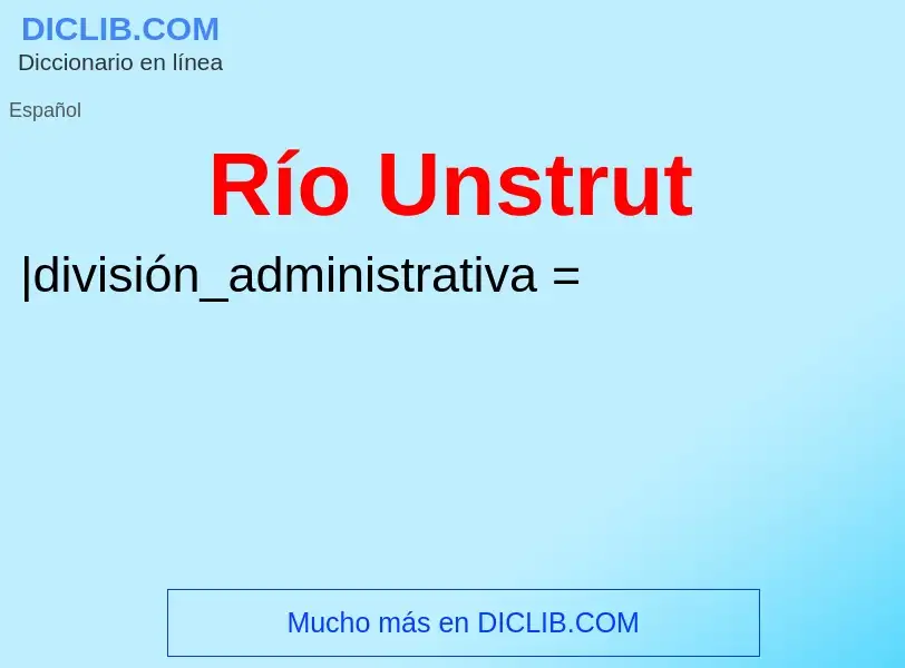 ¿Qué es Río Unstrut? - significado y definición