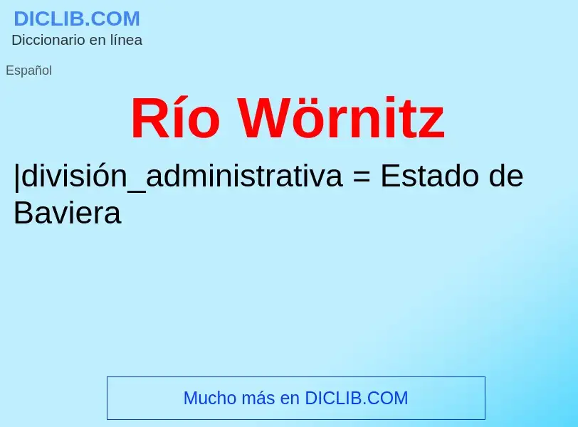 Wat is Río Wörnitz - definition