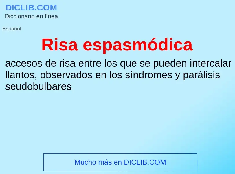 What is Risa espasmódica - definition