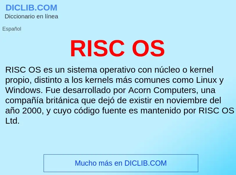 Wat is RISC OS - definition