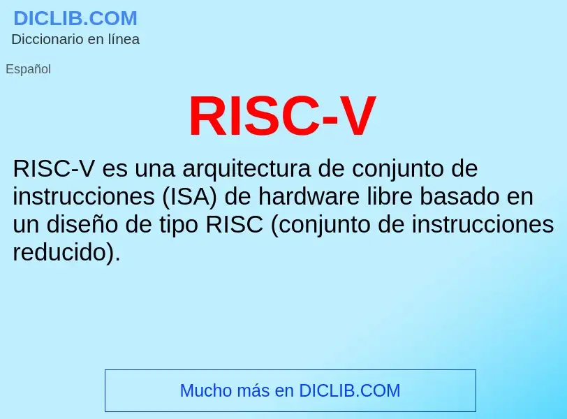 Wat is RISC-V - definition