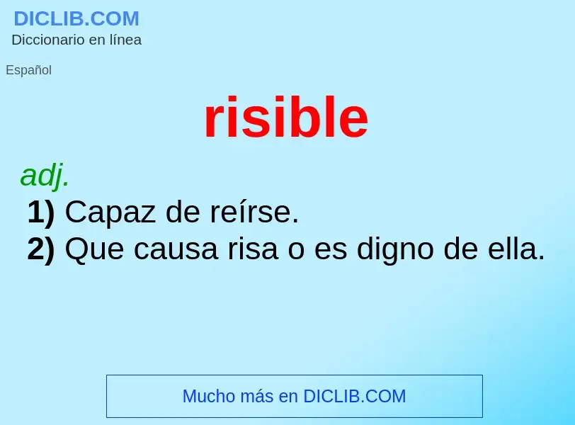 What is risible - definition