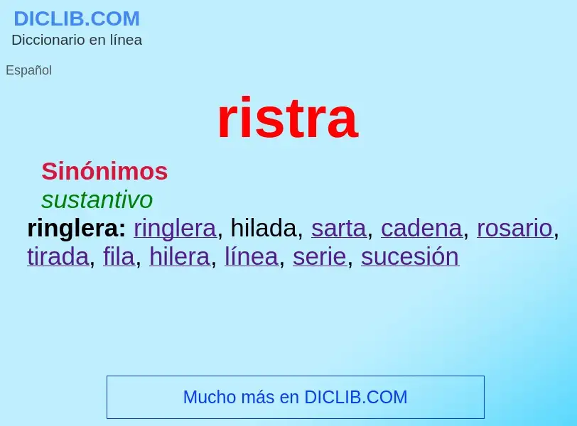 What is ristra - meaning and definition