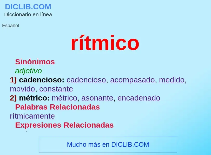 What is rítmico - definition