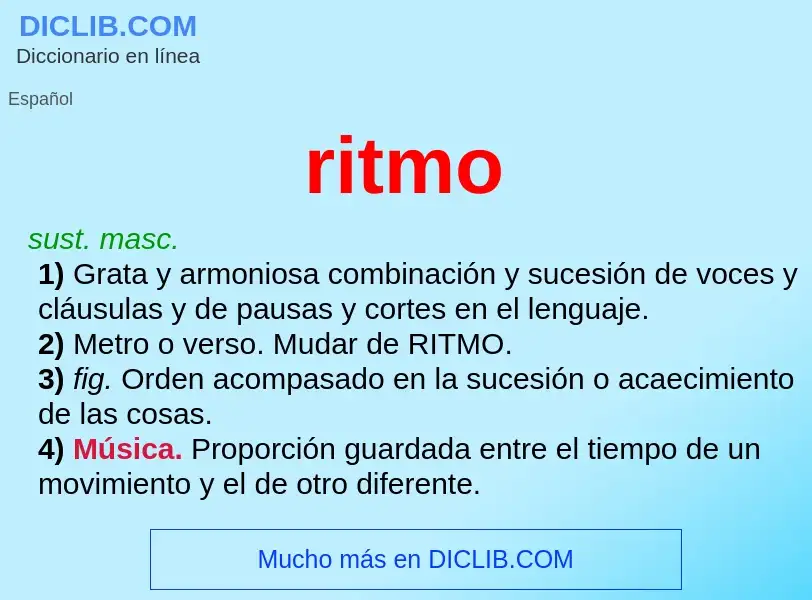 Was ist ritmo - Definition