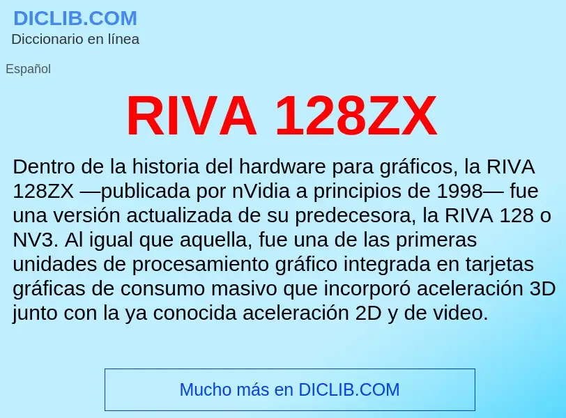 Wat is RIVA 128ZX - definition