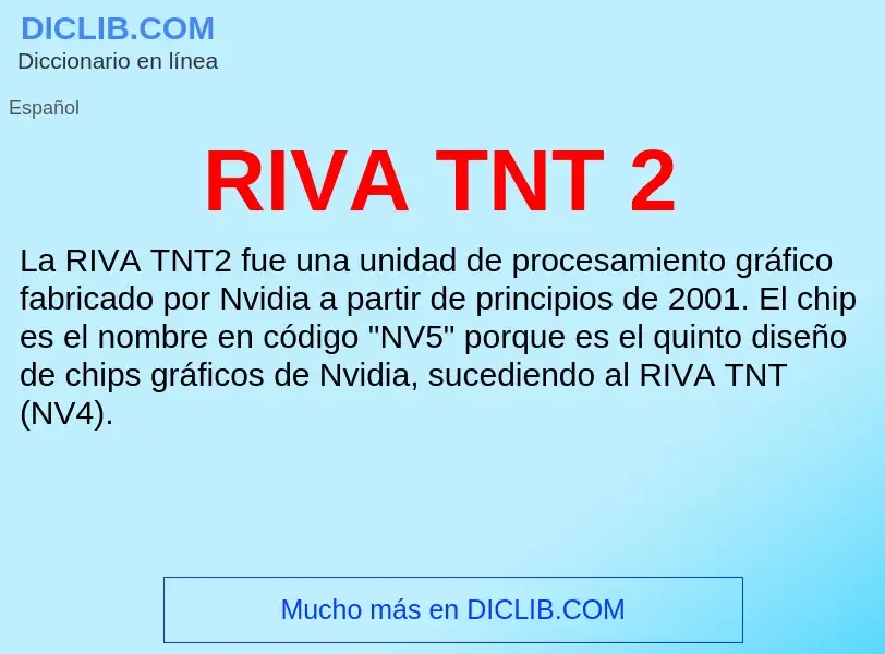 Wat is RIVA TNT 2 - definition