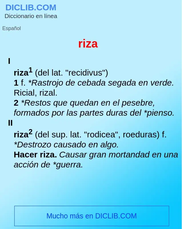 Wat is riza - definition