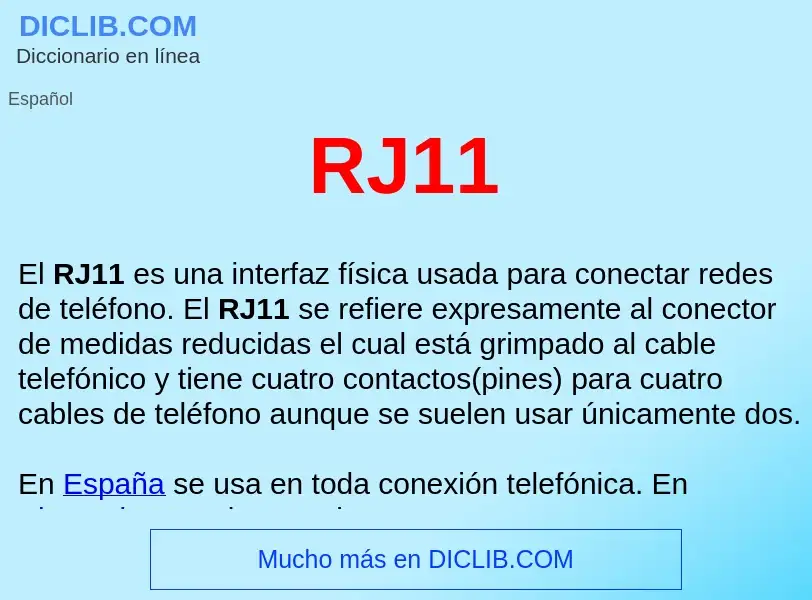 Wat is RJ11  - definition