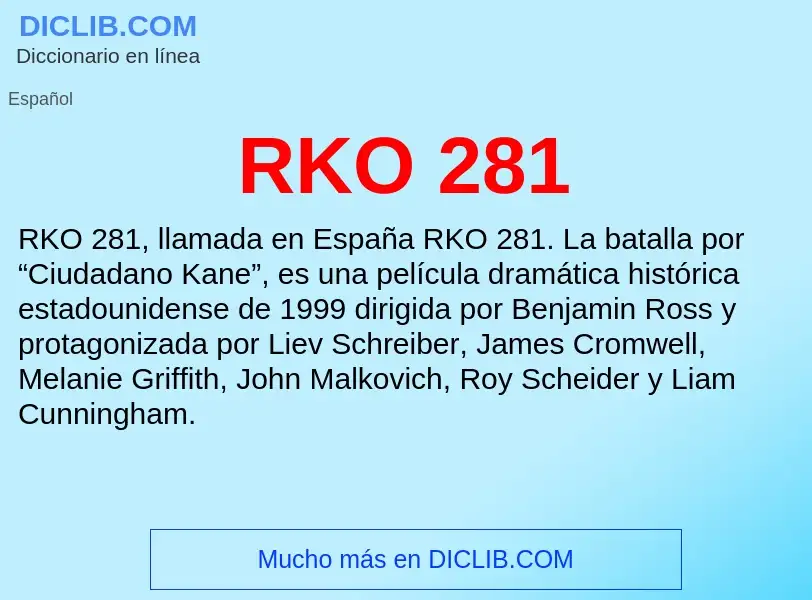 Wat is RKO 281 - definition