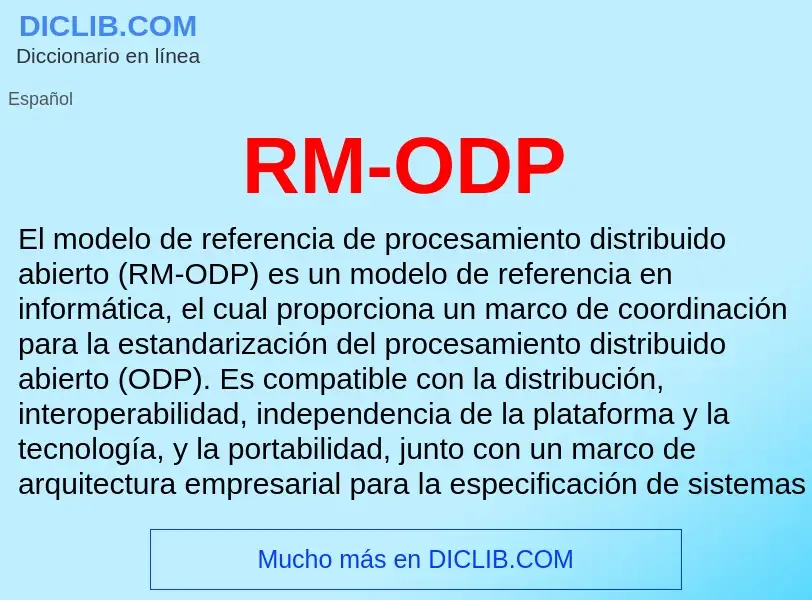 Wat is RM-ODP - definition