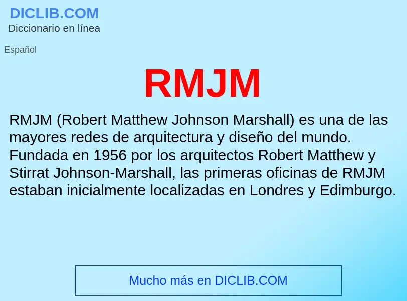 Wat is RMJM - definition