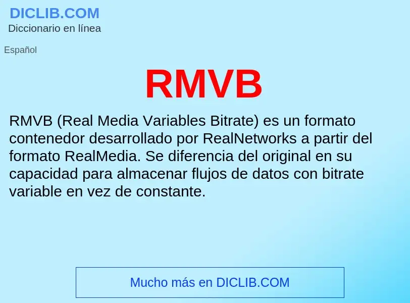 Wat is RMVB - definition