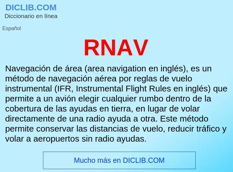 Wat is RNAV - definition