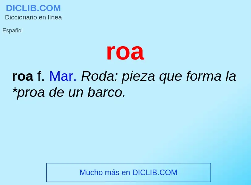 ¿Qué es roa? - significado y definición