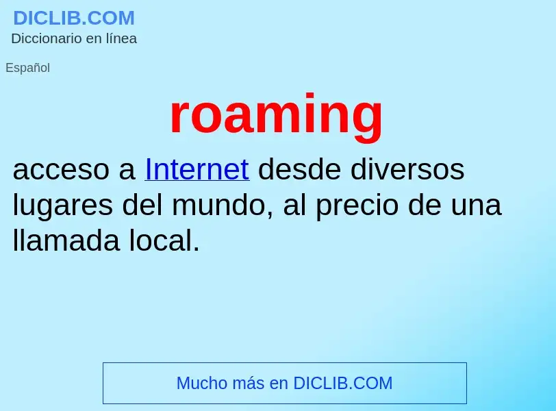 Che cos'è roaming - definizione