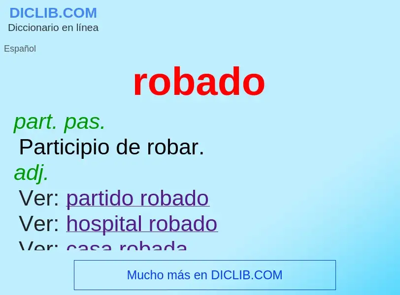 Wat is robado - definition