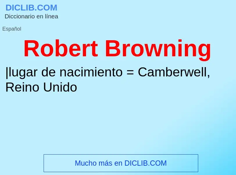 Che cos'è Robert Browning - definizione