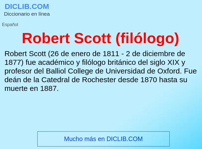 What is Robert Scott (filólogo) - meaning and definition