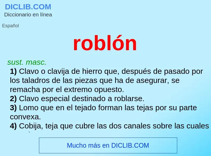 What is roblón - meaning and definition