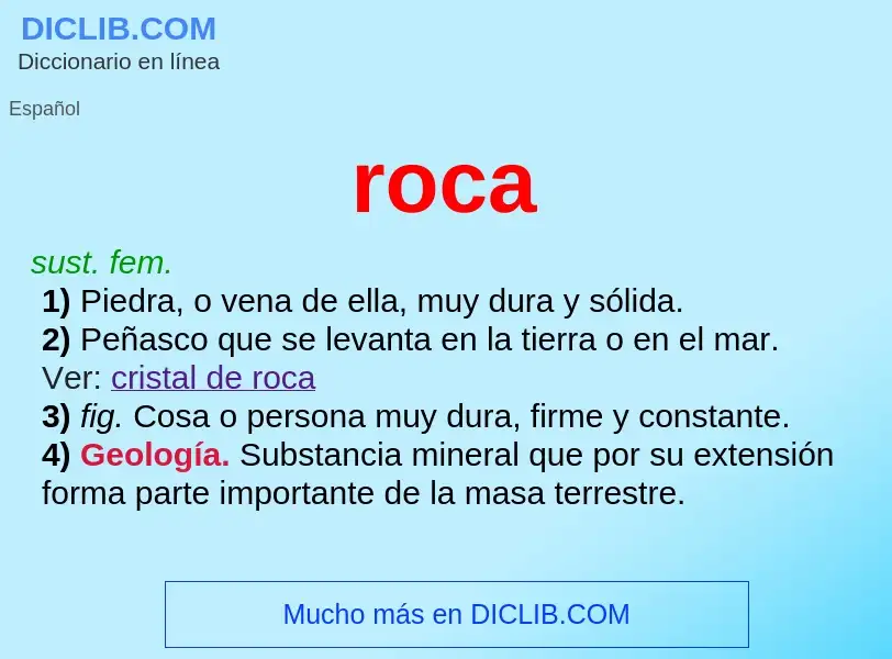 ¿Qué es roca? - significado y definición