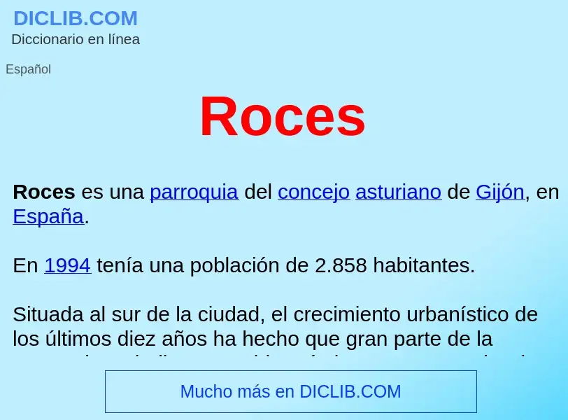 ¿Qué es Roces ? - significado y definición