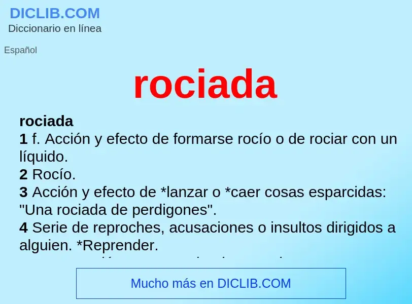 Was ist rociada - Definition