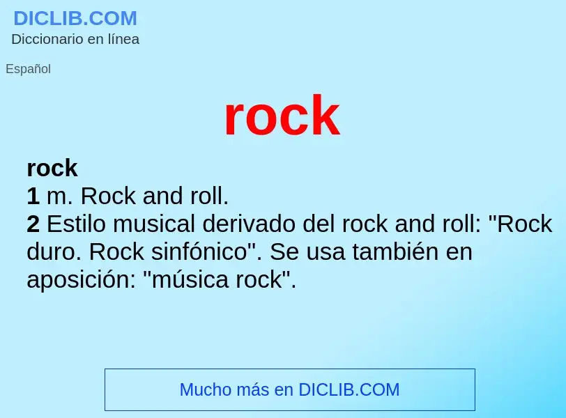 Che cos'è rock - definizione