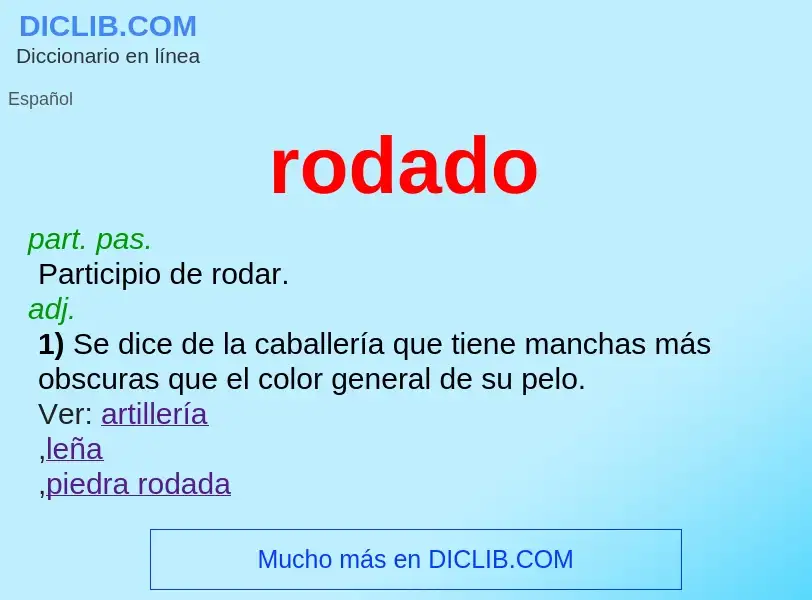 ¿Qué es rodado? - significado y definición