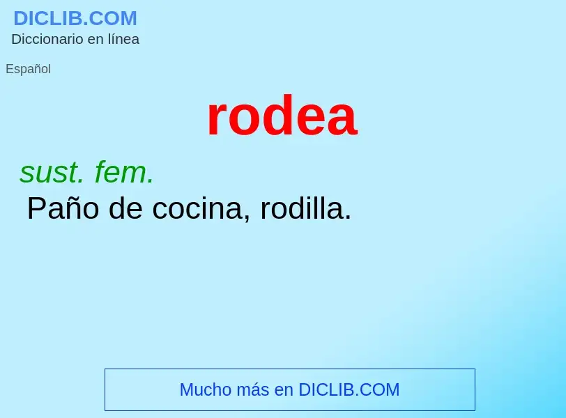 ¿Qué es rodea? - significado y definición