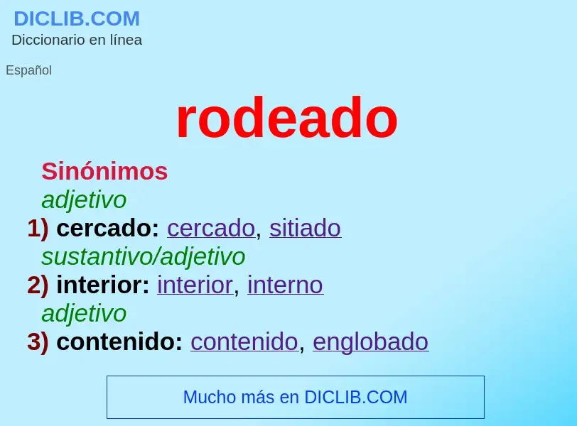 O que é rodeado - definição, significado, conceito