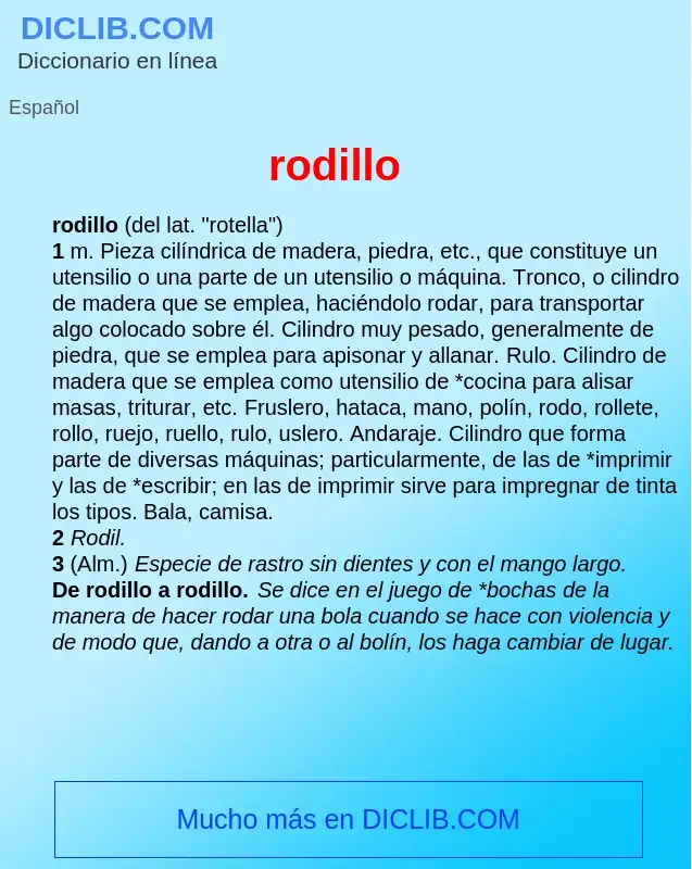 Wat is rodillo - definition