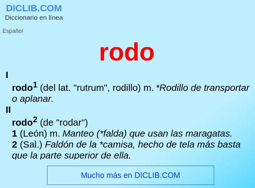 ¿Qué es rodo? - significado y definición