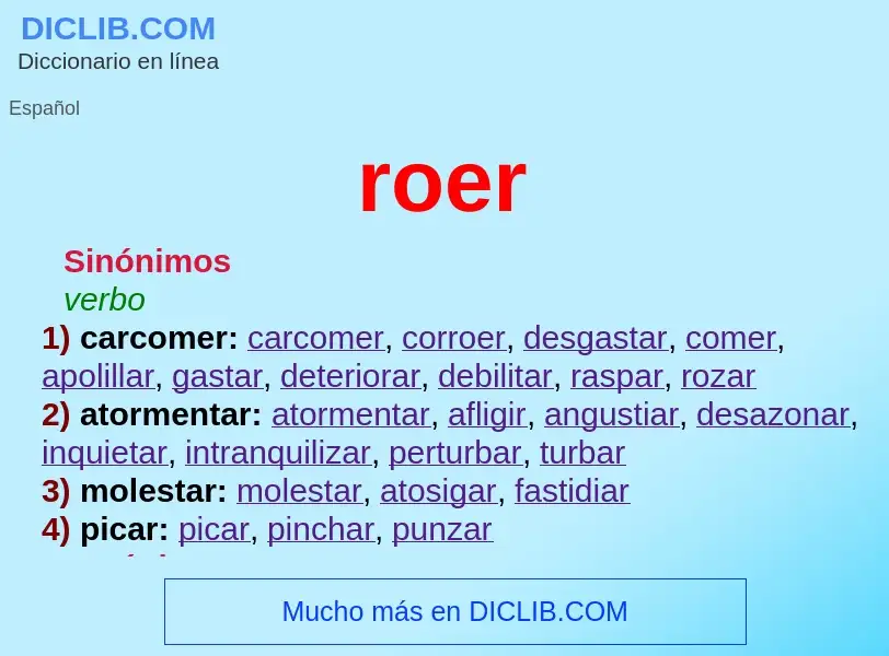 O que é roer - definição, significado, conceito